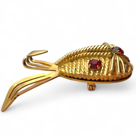 Vintage Sarah Coventry Winking Rabbit Bunny Brooch Pin Red Rhinestone Eye Signed - Picture 9 of 10